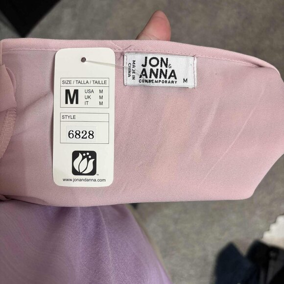 Brand New Women's Sheer Pink Blouse with Ruffled Sleeves Size M - Picture 7 of 7